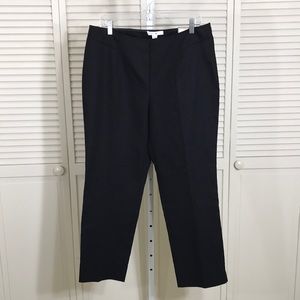 NWT Chico's Side Zip Cropped Ankle Black Pants Size 14
